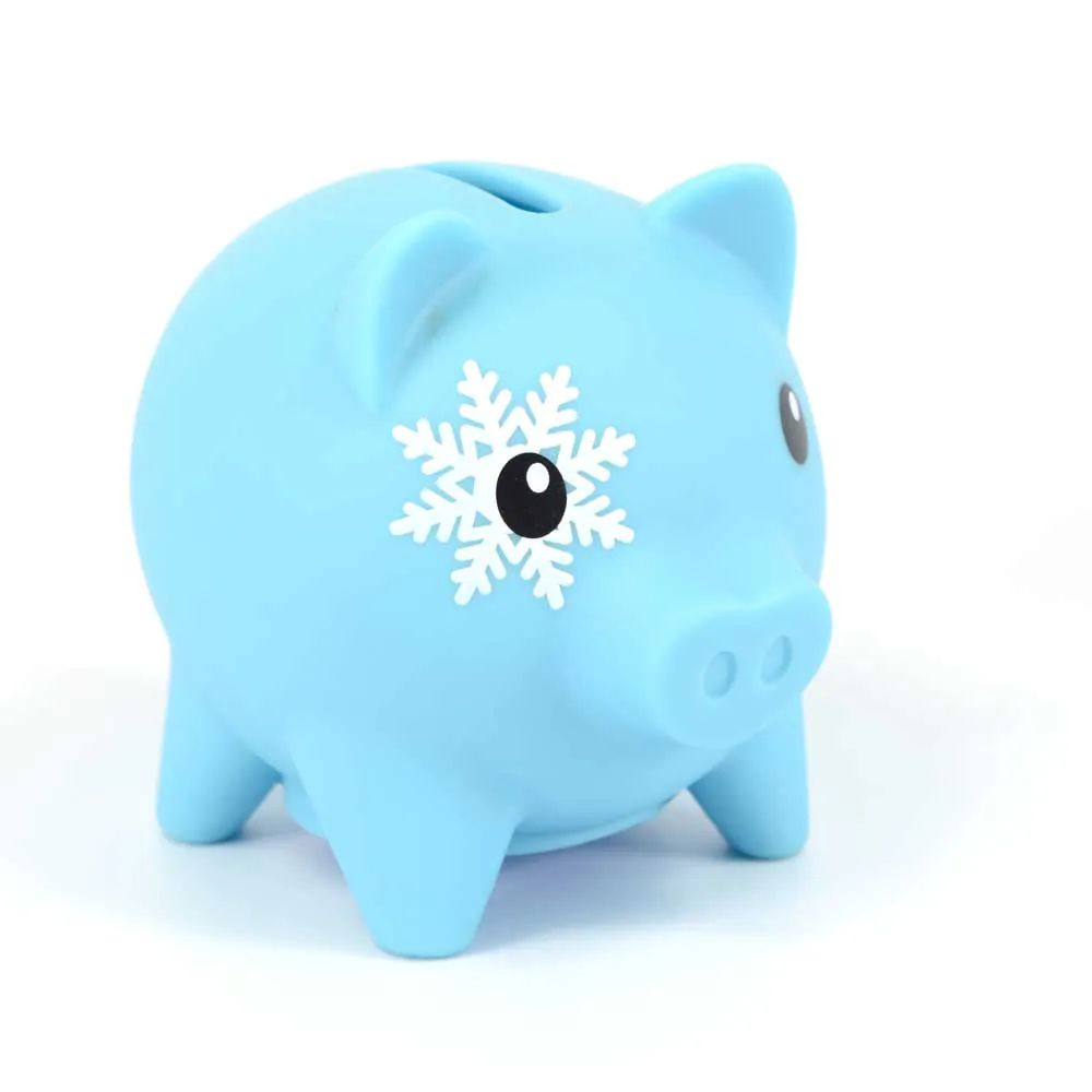 Pusculita cu accesorii surpriza si figurina Pocket Money Piggies Albastru - poza 5