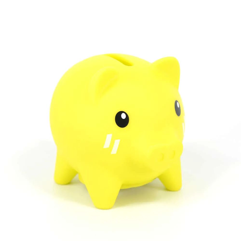 Pusculita cu accesorii surpriza si figurina Pocket Money Piggies Galben - poza 2