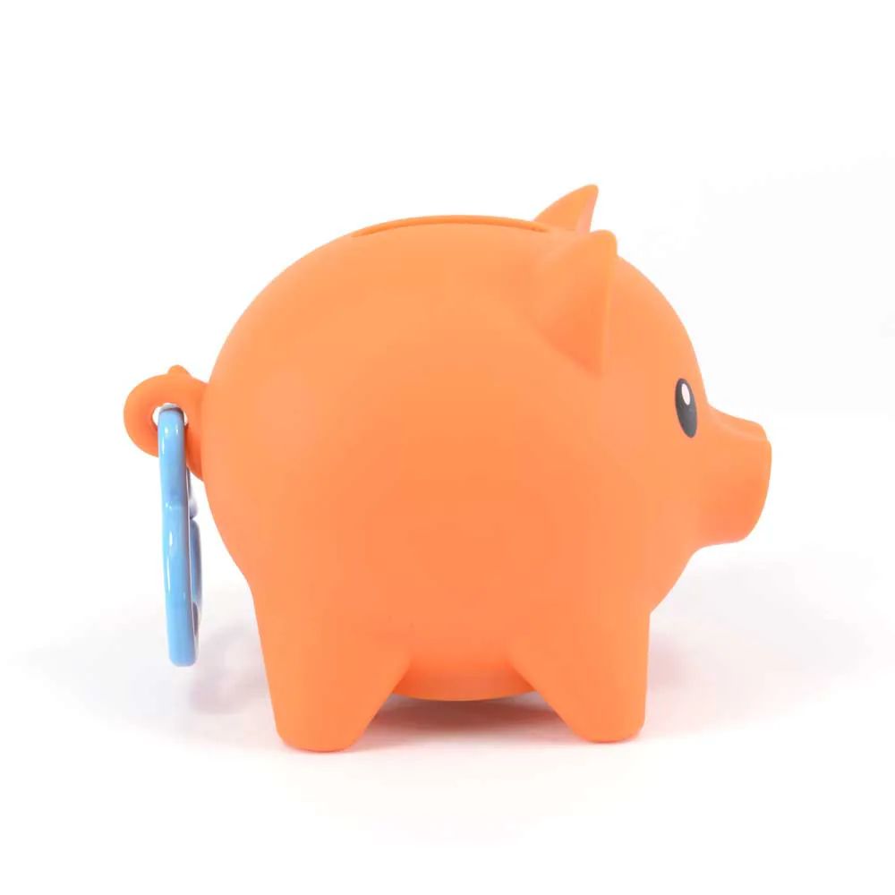 Pusculita cu accesorii surpriza si figurina Pocket Money Piggies Portocaliu - poza 4