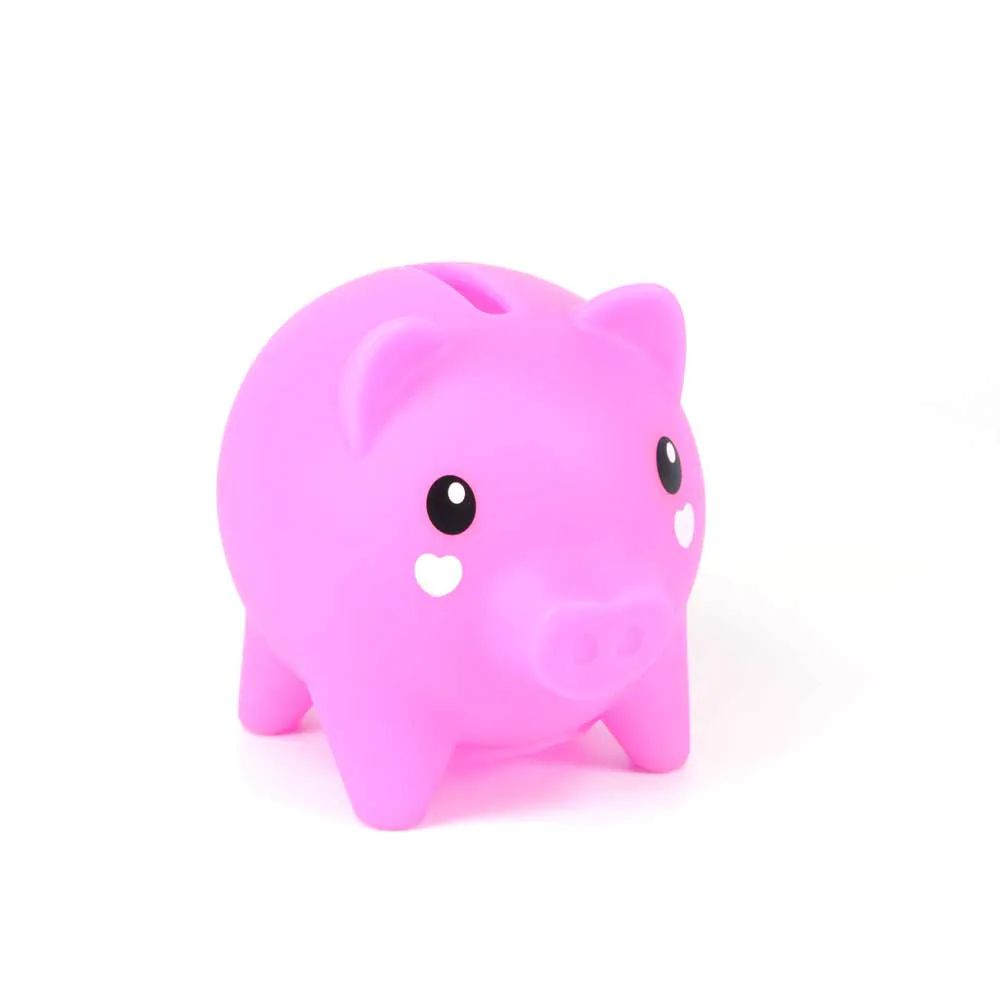Pusculita cu accesorii surpriza si figurina Pocket Money Piggies Roz - poza 5