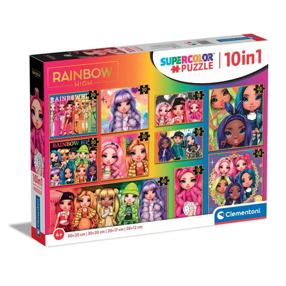 Puzzle 10 in 1 Clementoni Rainbow High - poza 1