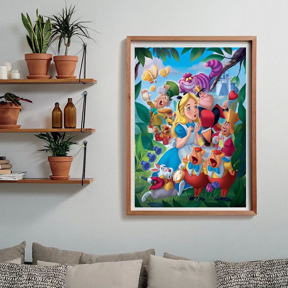 Puzzle 1000 piese Clementoni Alice In Tara Minunilor 39673 - poza 3