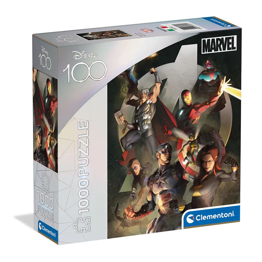 Puzzle 1000 piese Clementoni Disney 100 Marvel Avengers 39721 - poza 1
