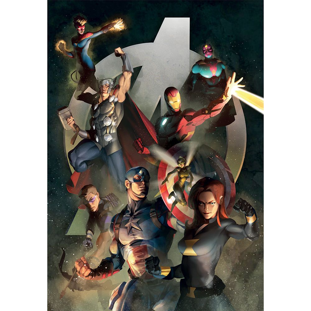 Puzzle 1000 piese Clementoni Disney 100 Marvel Avengers 39721 - poza 2
