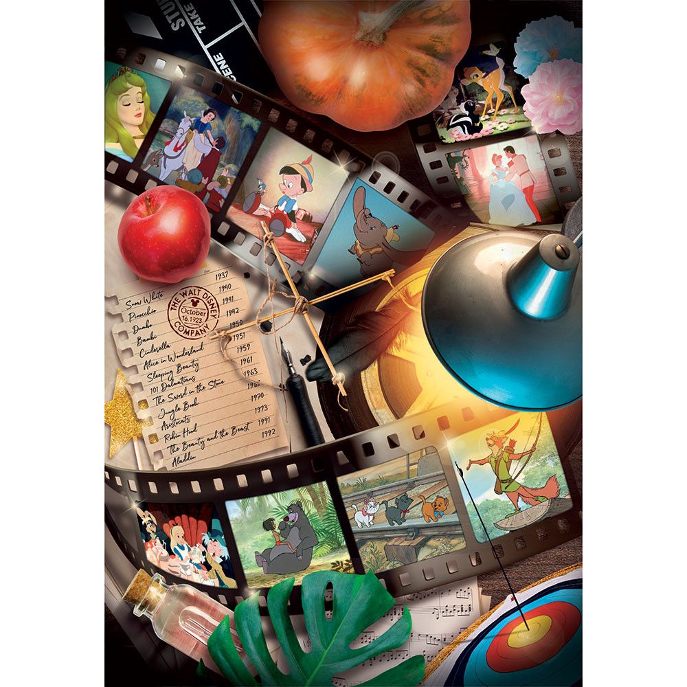 Puzzle 1000 piese Clementoni Disney 100 Movie Classics Illustrato 39720 - poza 2