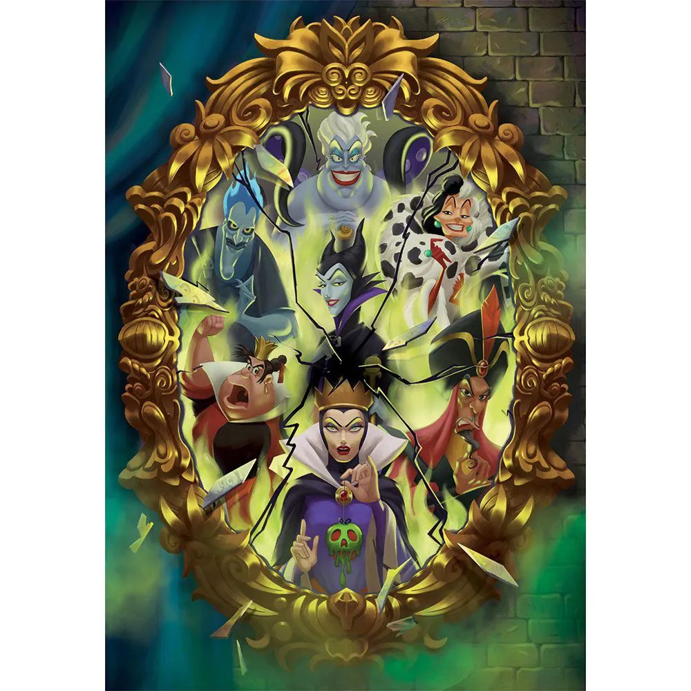 Puzzle 1000 piese Clementoni Disney 100 Villans Illustrato 39718 - poza 2