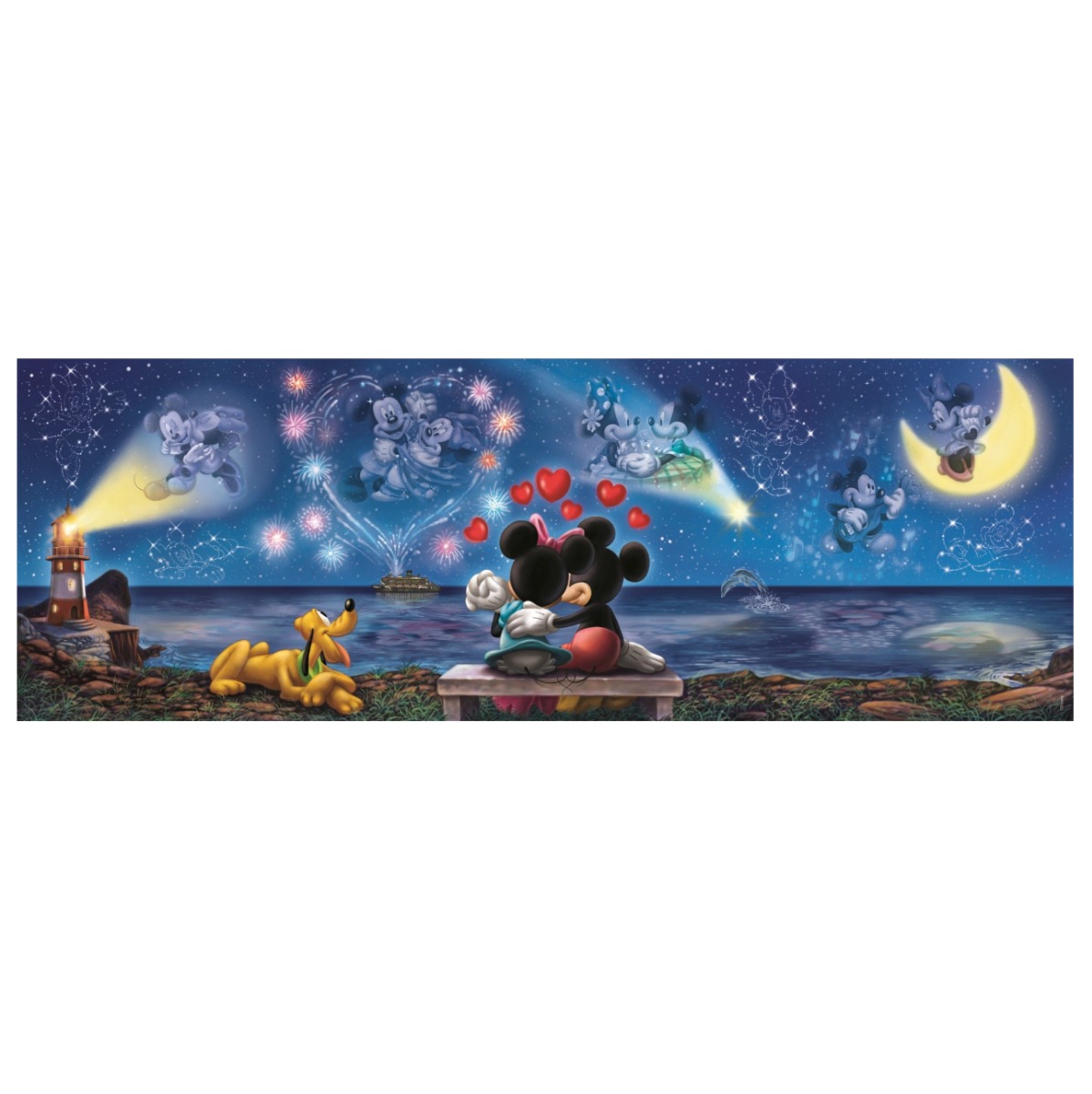 Puzzle 1000 piese Clementoni Disney Mickey and Minnie 39503 - poza 2