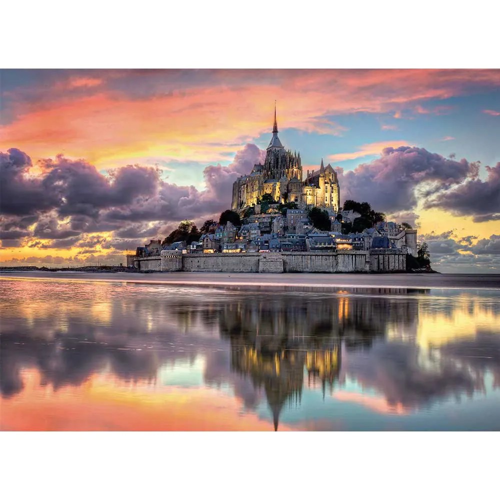 Puzzle 1000 piese Clementoni High Quality Collection Le Magnifique Mont Saint Michel 39367 - poza 2