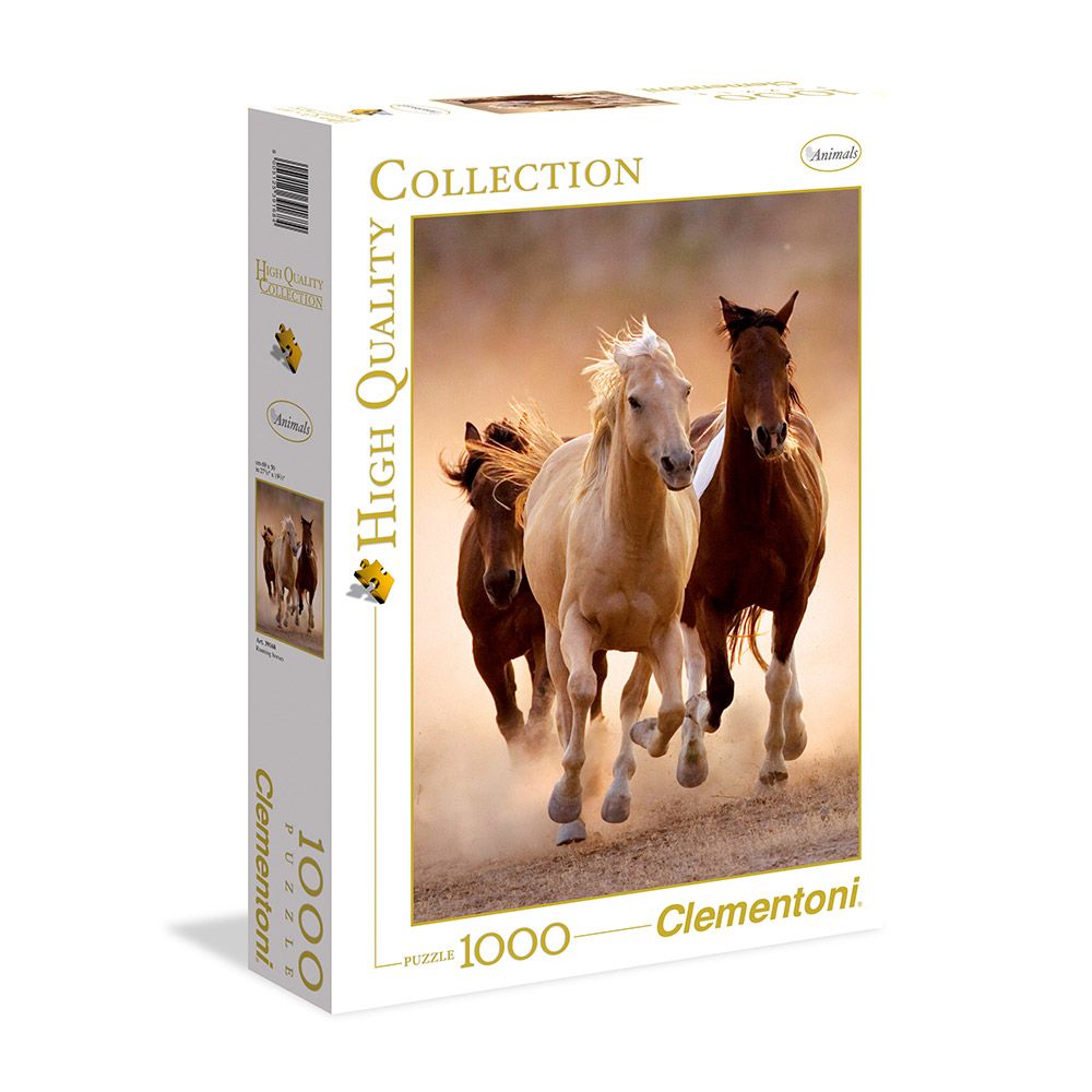 Puzzle 1000 piese Clementoni High Quality Collection Running Horses - poza 1