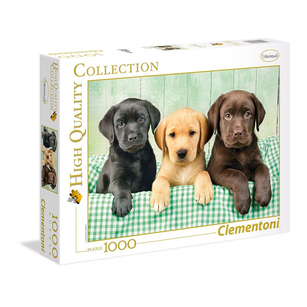 Puzzle 1000 piese Clementoni High Quality Collection Three Labradors - poza 1