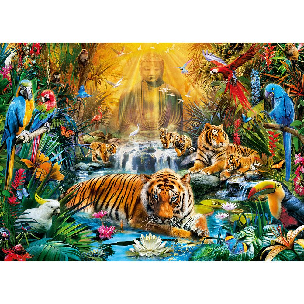 Puzzle 1000 piese Clementoni Mystic Tigers - poza 2