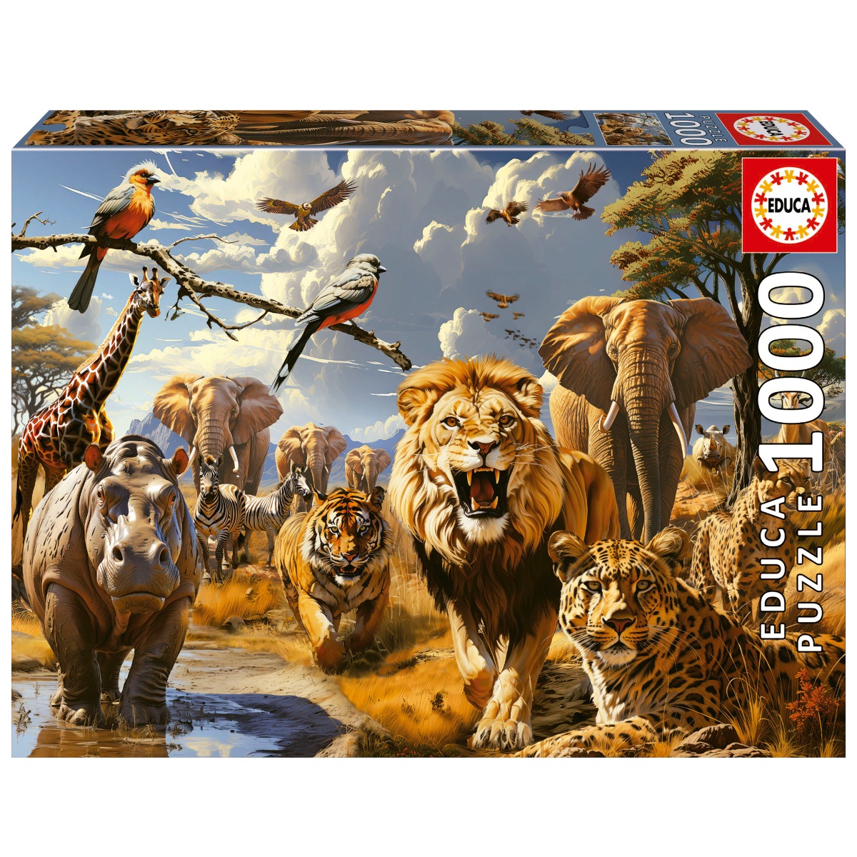 Puzzle 1000 piese Educa Animale Salbatice - poza 1
