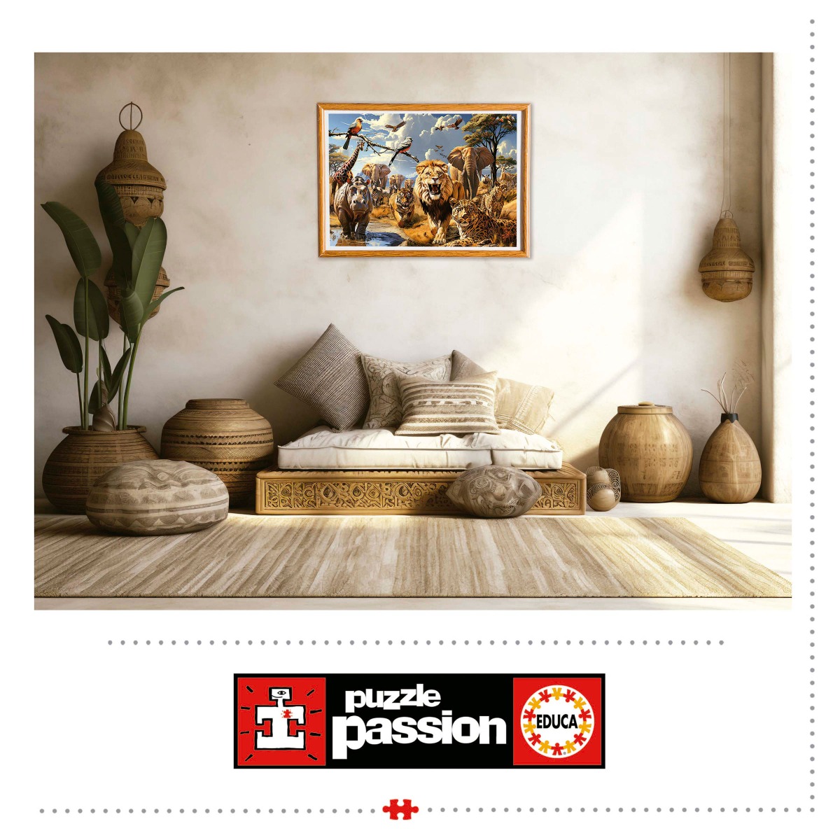 Puzzle 1000 piese Educa Animale Salbatice - poza 3