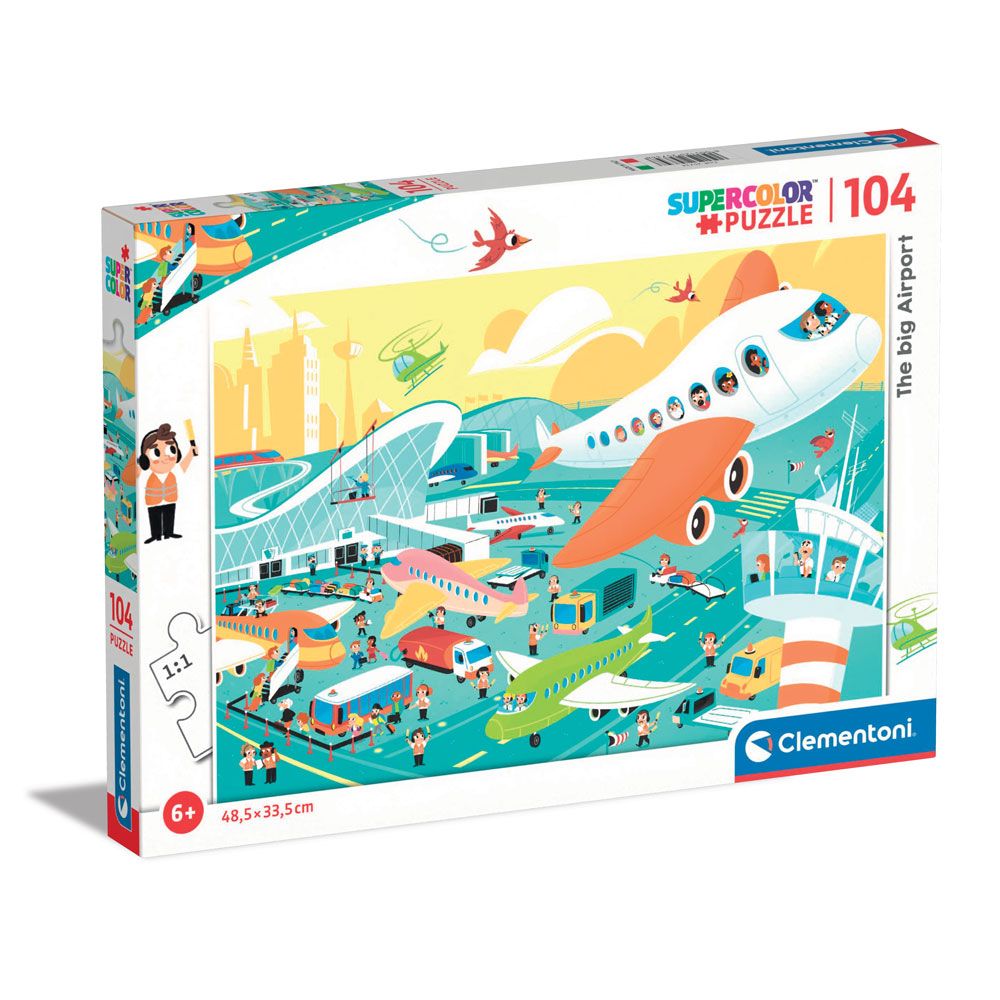Puzzle 104 piese Clementoni Big Airport - poza 1