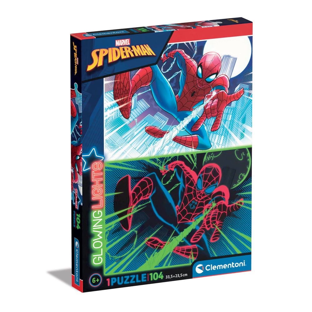 Puzzle 104 piese Clementoni Glowing Marvel Spiderman - poza 1