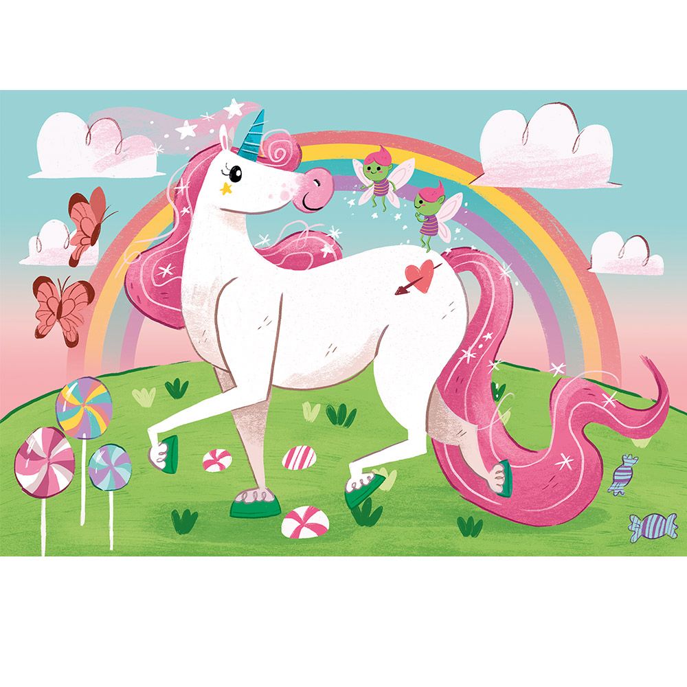 Puzzle 104 piese Clementoni I Belive In Unicorns - poza 2