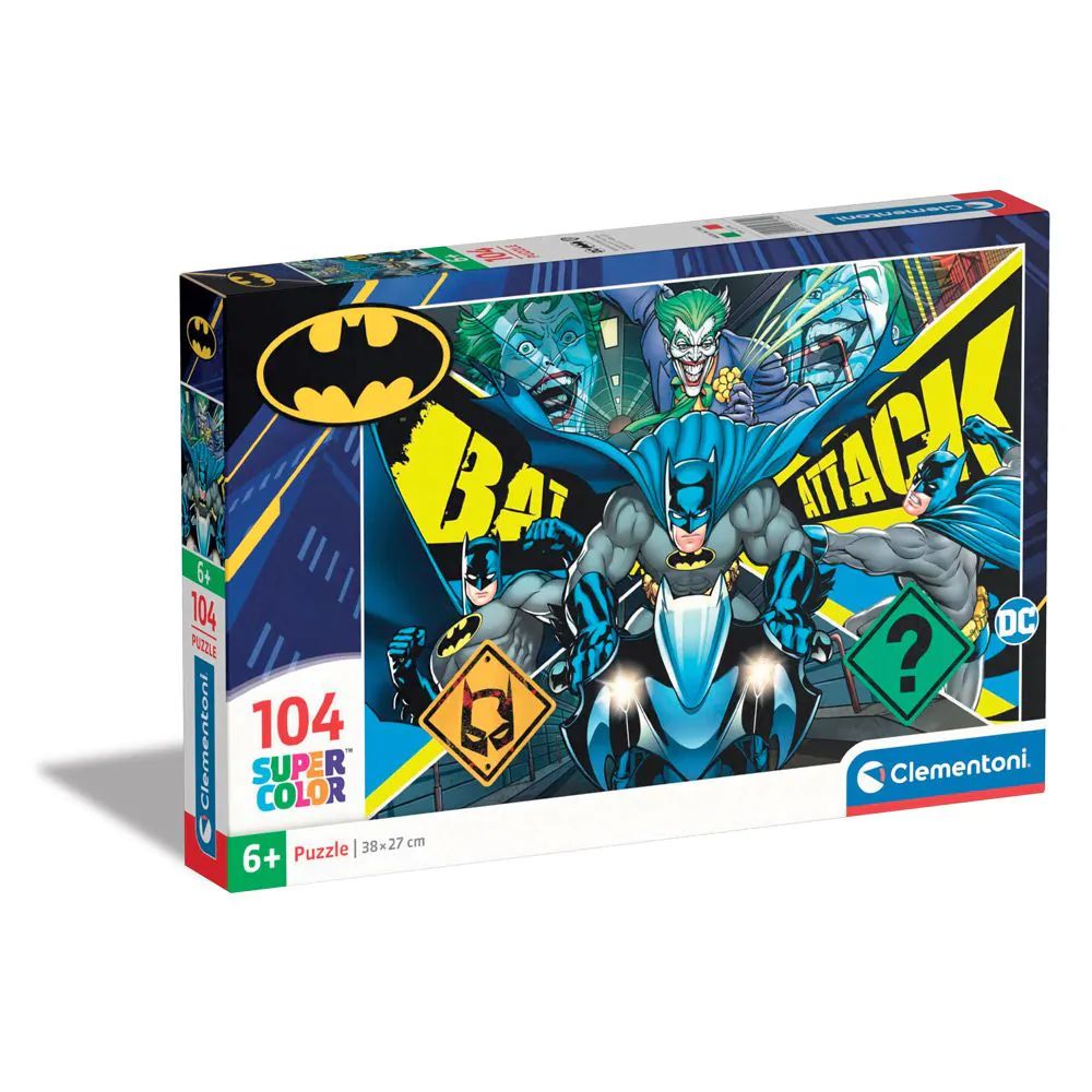 Puzzle 104 piese Clementoni Supercolor Batman Bat Attack 27174 - poza 1