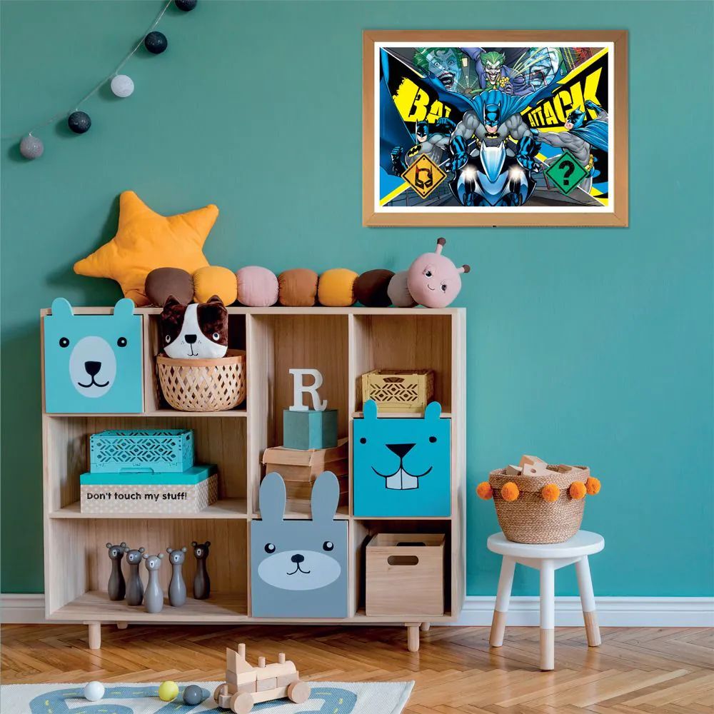 Puzzle 104 piese Clementoni Supercolor Batman Bat Attack 27174 - poza 4