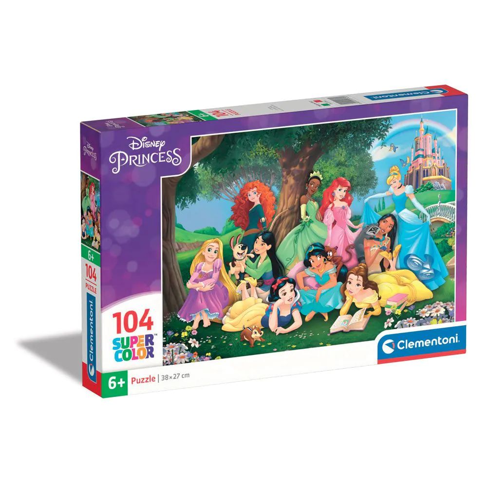 Puzzle 104 piese Clementoni Supercolor Disney Princess 25743 - poza 1