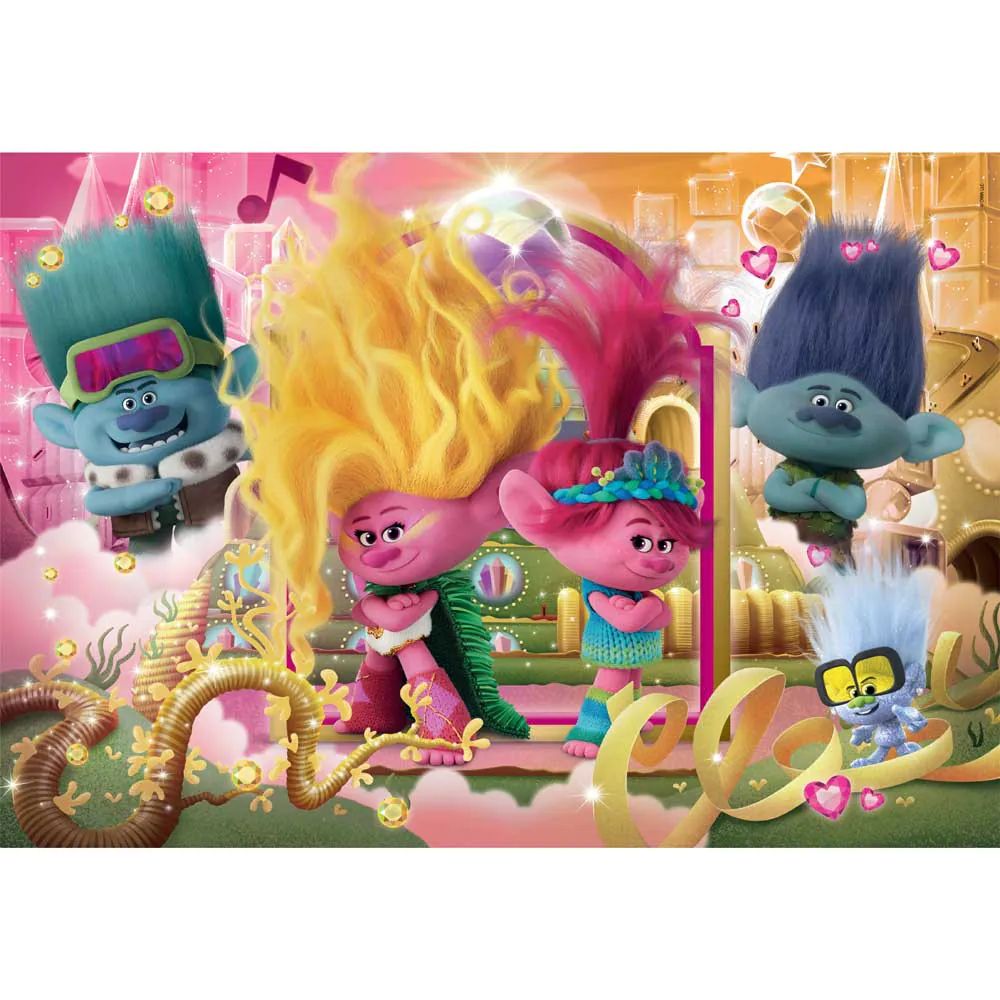 Puzzle 104 piese Clementoni Trolls 27268 - poza 1