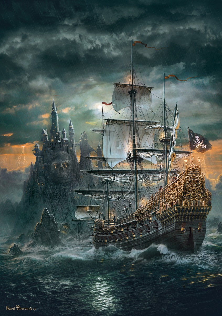 Puzzle 1500 piese Clementoni High Quality Collection The Pirate Ship - poza 2