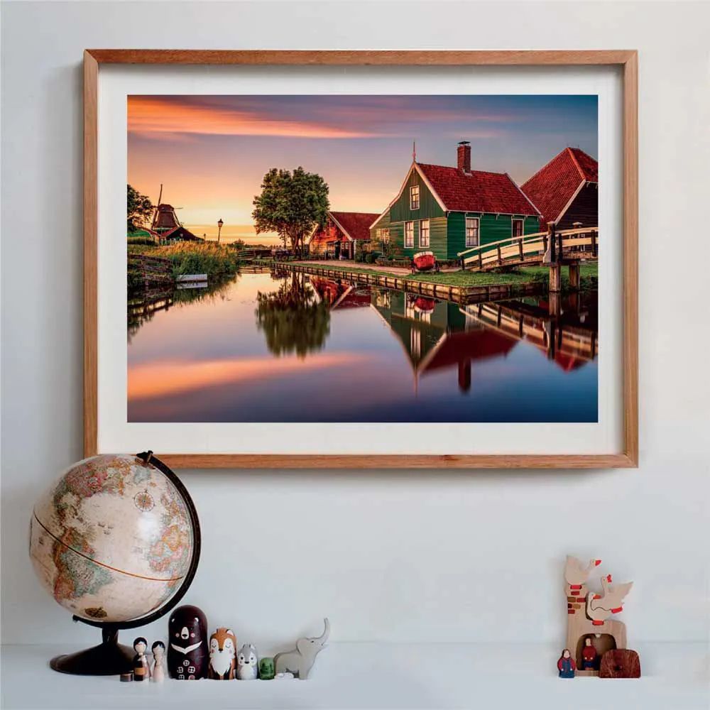 Puzzle 1500 piese Clementoni High Quality Collection Zaanse Schans 31696 - poza 3