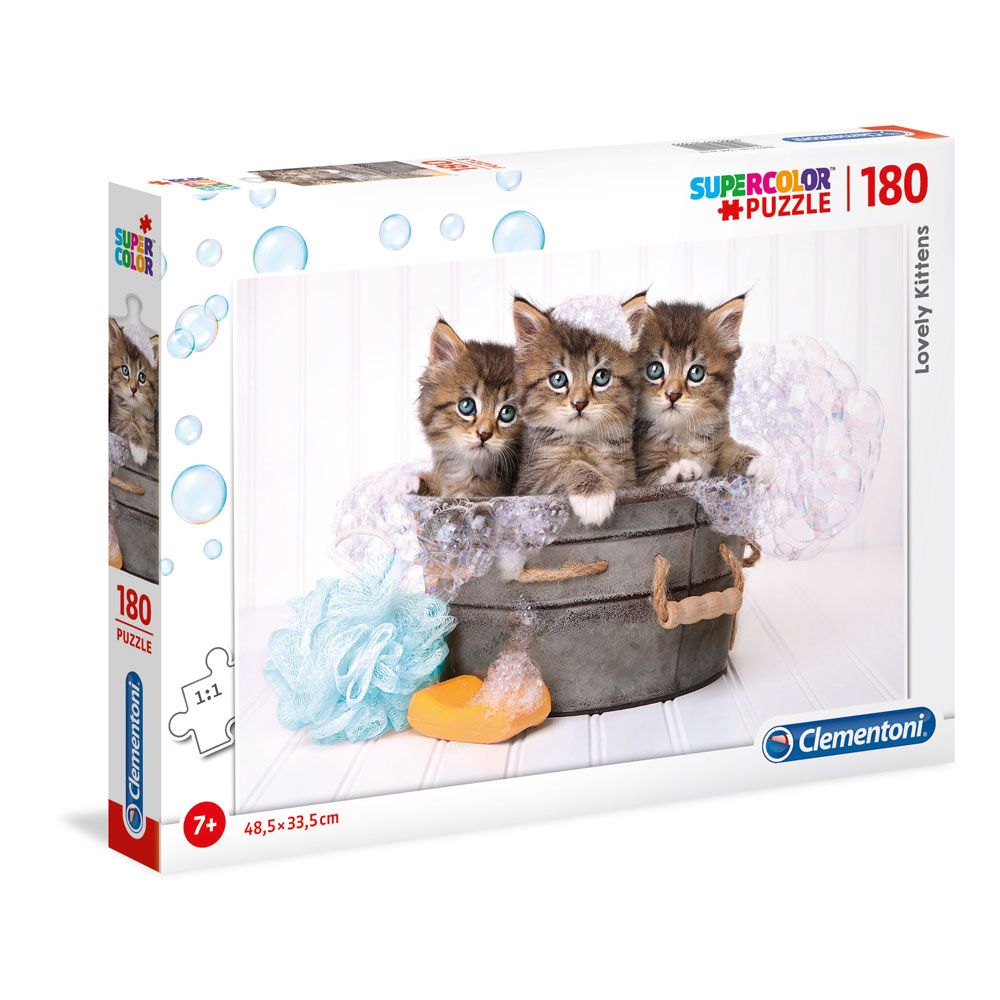 Puzzle 180 piese Clementoni Lovely Kittens - poza 1