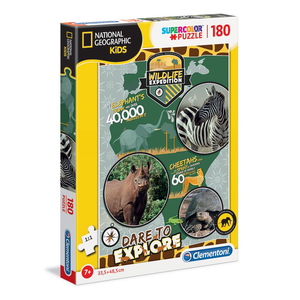Puzzle 180 piese Clementoni National Geographic Wildlife Expedition - poza 1