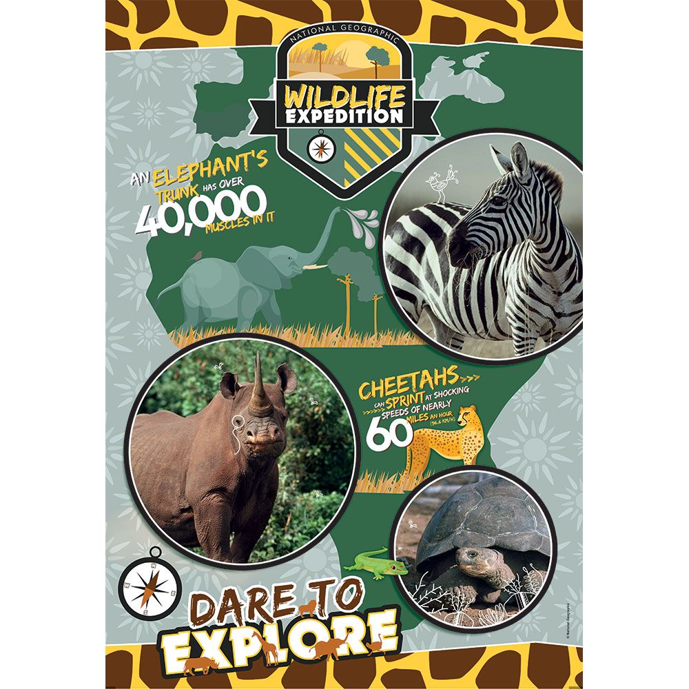 Puzzle 180 piese Clementoni National Geographic Wildlife Expedition - poza 2