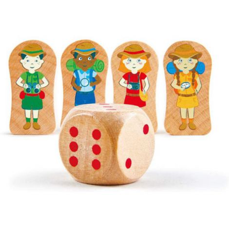 Puzzle 2-in-1 100 piese, Turul Lumii, Hape E1626 - poza 4