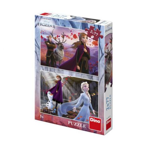 Puzzle 2 in 1 - frozen ii (77 piese) - poza 1