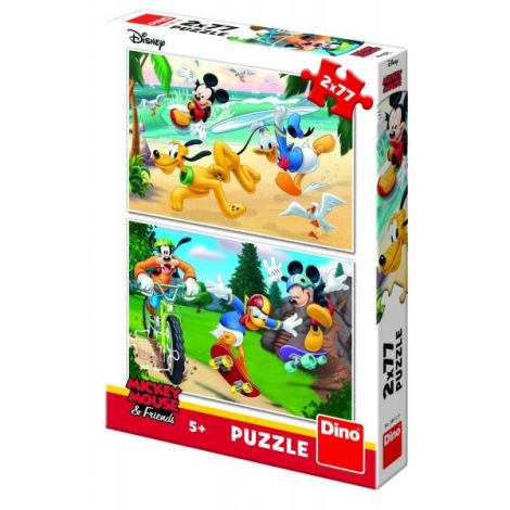 Puzzle 2 in 1 - mickey campionul (77 piese)