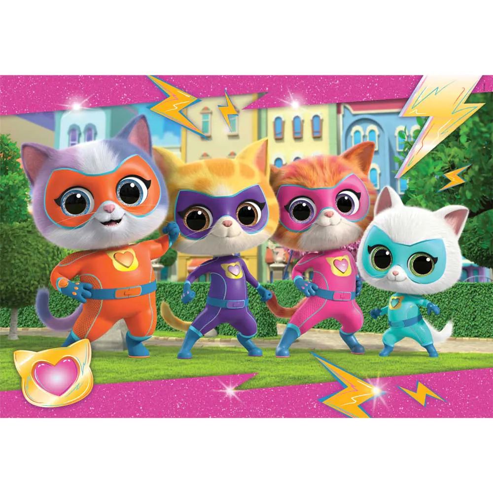 Puzzle 2 x 20 piese Clementoni Super Kitties 24811 - poza 3