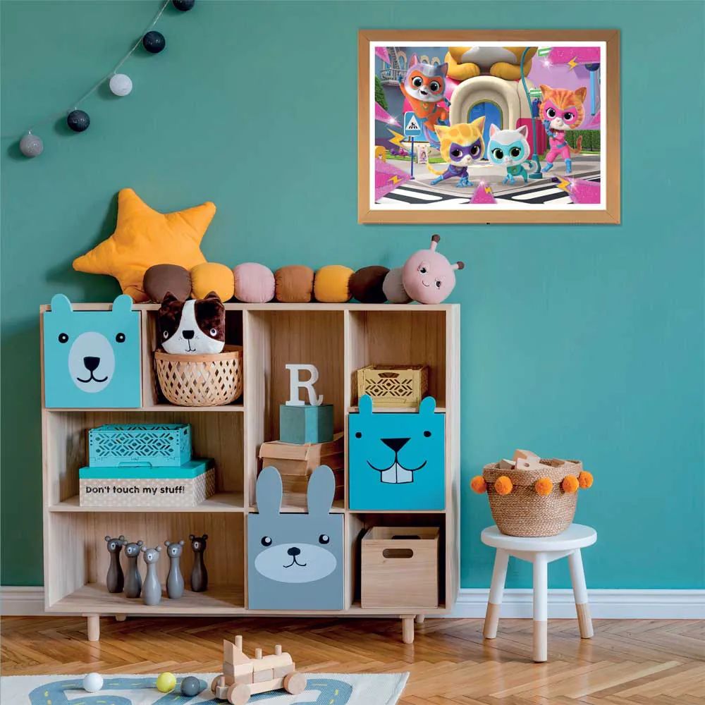 Puzzle 2 x 20 piese Clementoni Super Kitties 24811 - poza 4