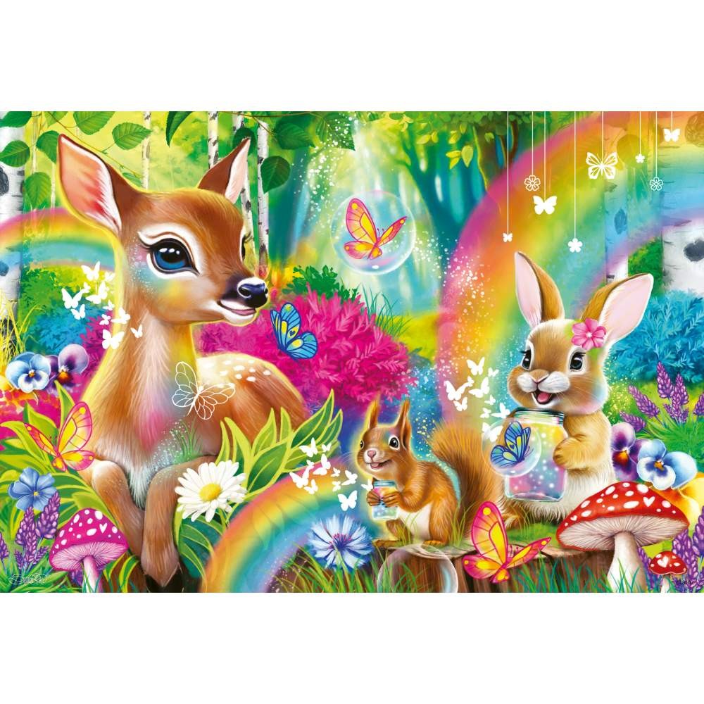 Puzzle 2 x 24 piese Ravensburger Prietenii dragalasi ai padurii - poza 4