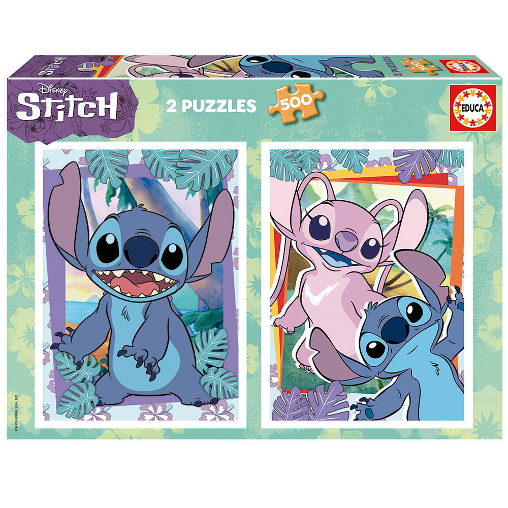 Puzzle 2 x 500 piese Educa Disney Stitch - poza 1