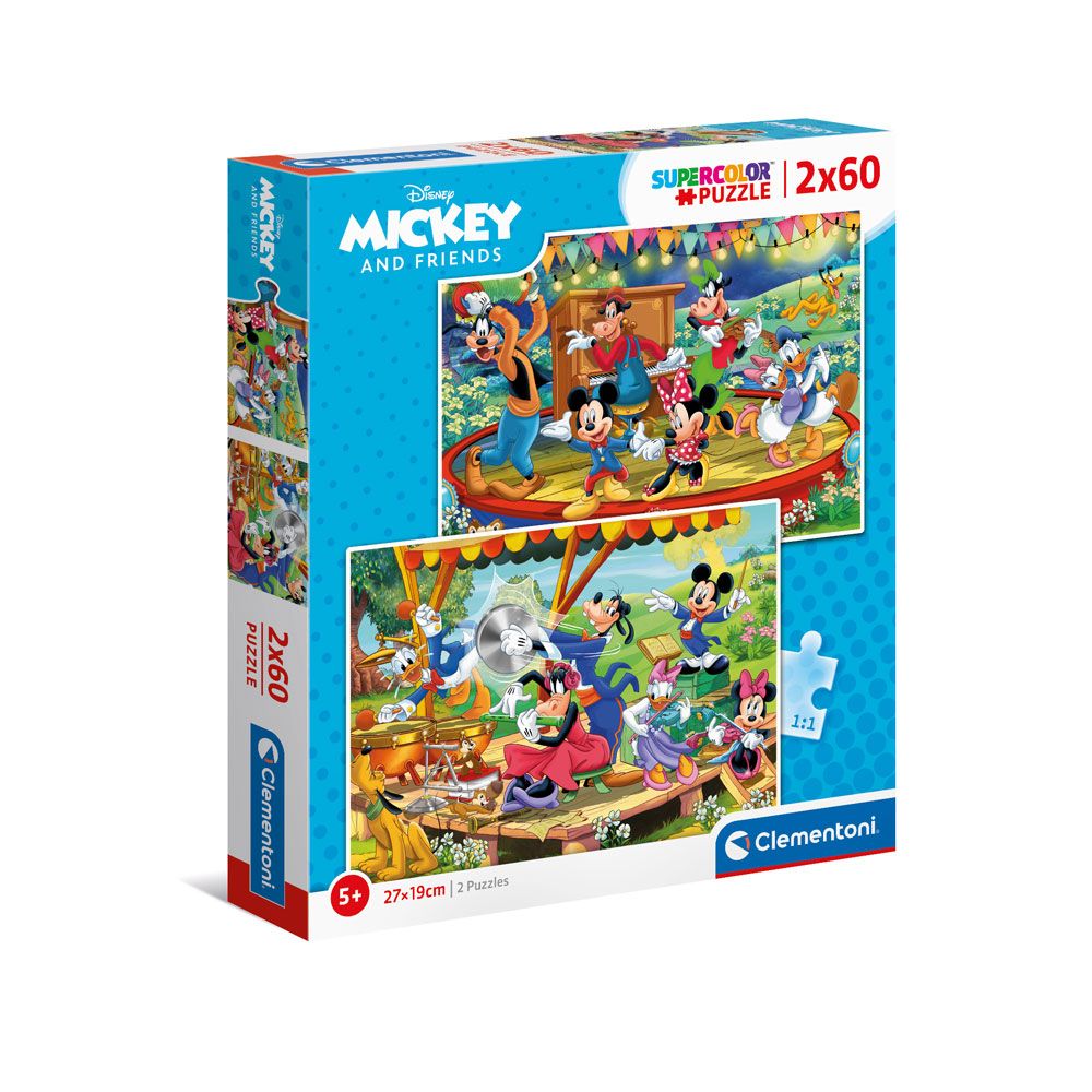 Puzzle 2 x 60 piese Clementoni Mickey and Friends 21620 - poza 1