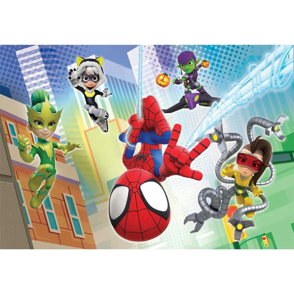 Puzzle 2 x 60 piese Clementoni Spidey and His Amazing Friends 21625 - poza 2