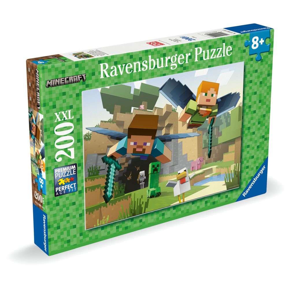 Puzzle 200 piese Ravensburger Aventurile Minecraft XXL - poza 2