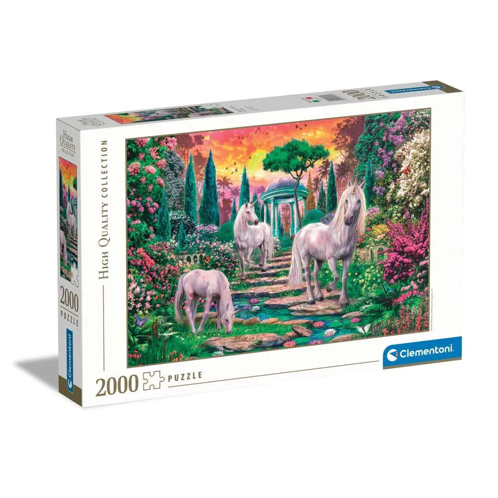 Puzzle 2000 piese Clementoni Classical Garden Unicorns 32575 - poza 1