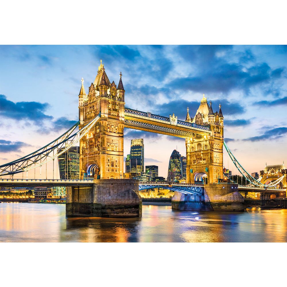 Puzzle 2000 piese Clementoni HQ Collection Tower Bridge at Dusk 32563 - poza 2