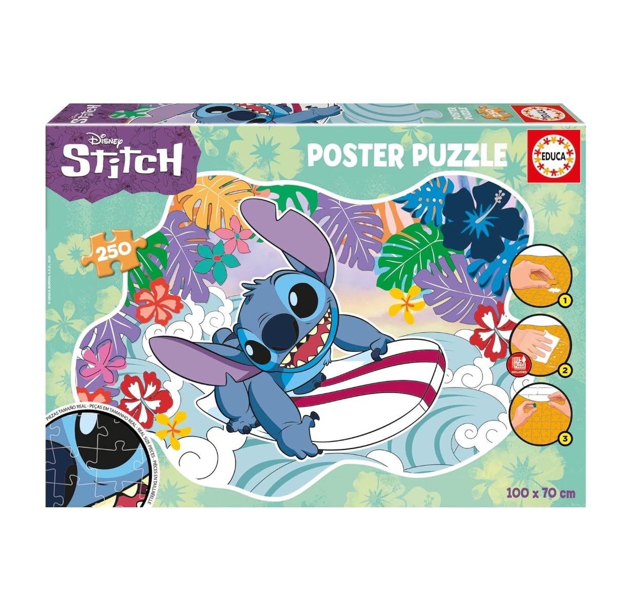Puzzle 250 piese Educa Poster Disney Stitch - poza 1