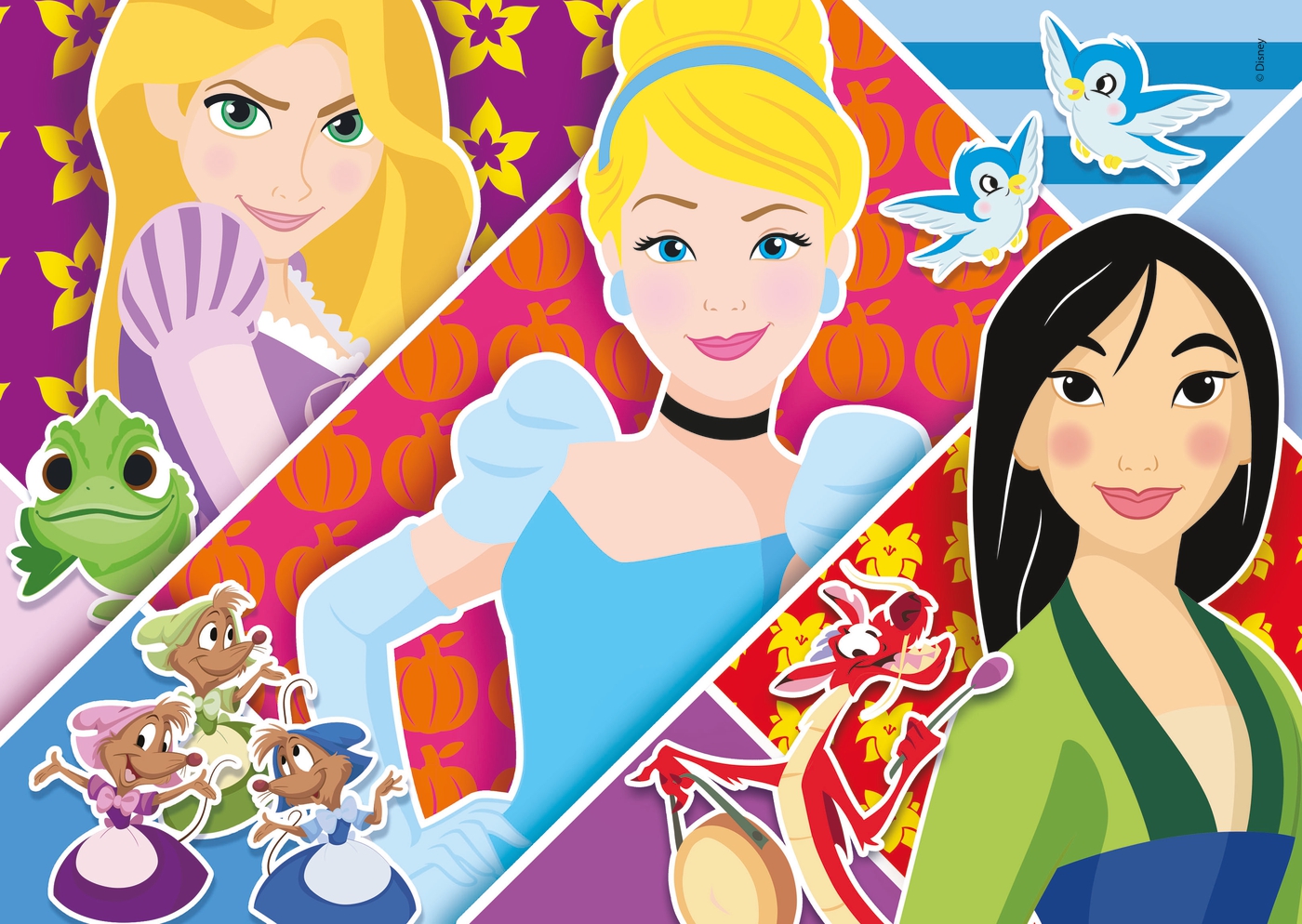 Puzzle 2x20 piese Clementoni Disney Princess - poza 2