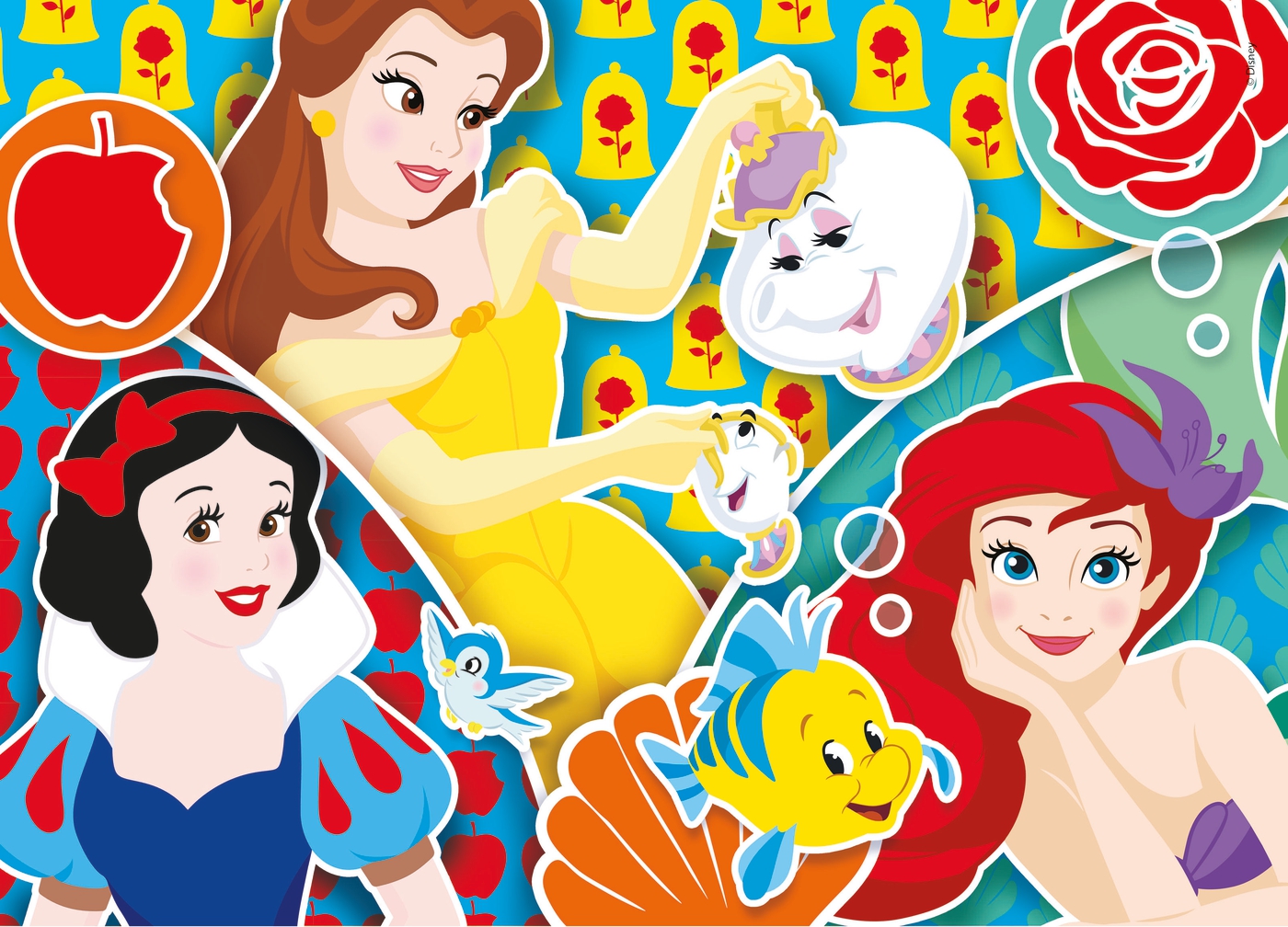Puzzle 2x20 piese Clementoni Disney Princess - poza 3