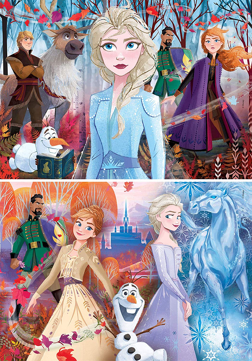 Puzzle 2x20 piese Clementoni Frozen - poza 2