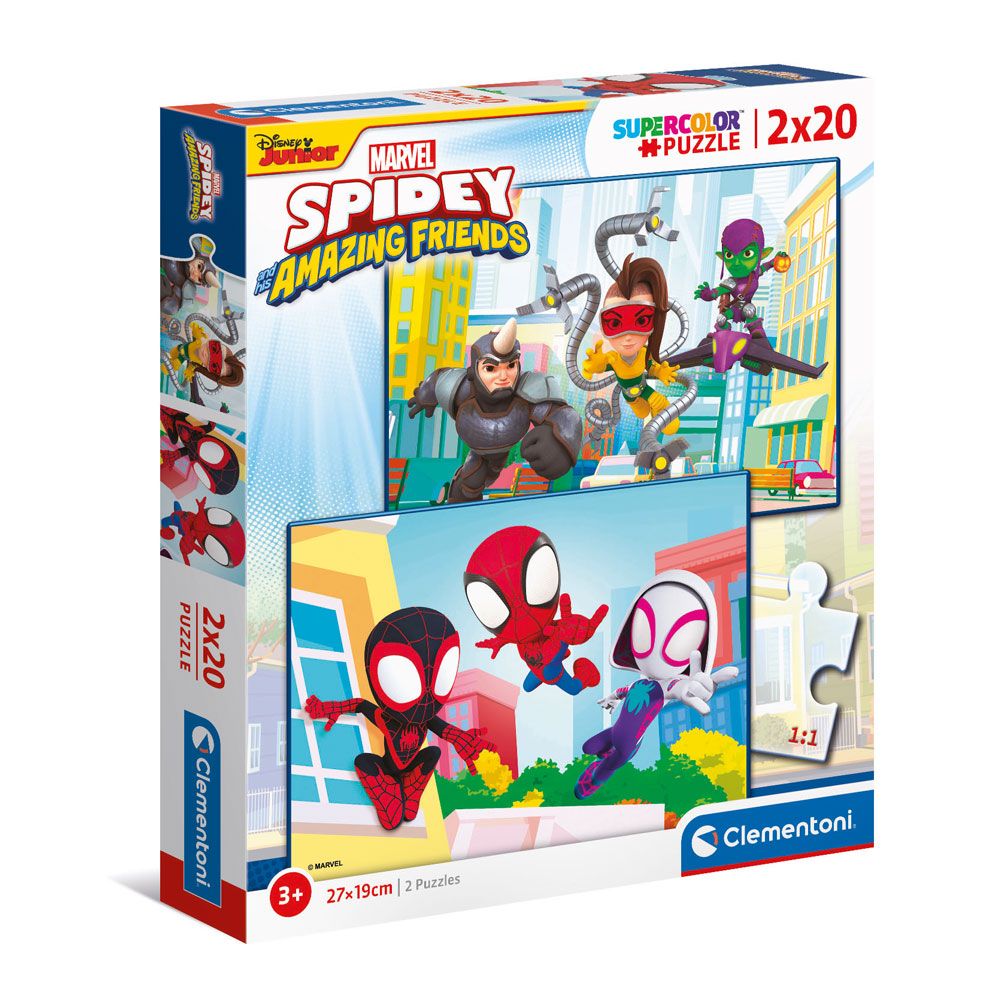 Puzzle 2x20 piese Clementoni Spidey And His Amazing Friends - poza 1