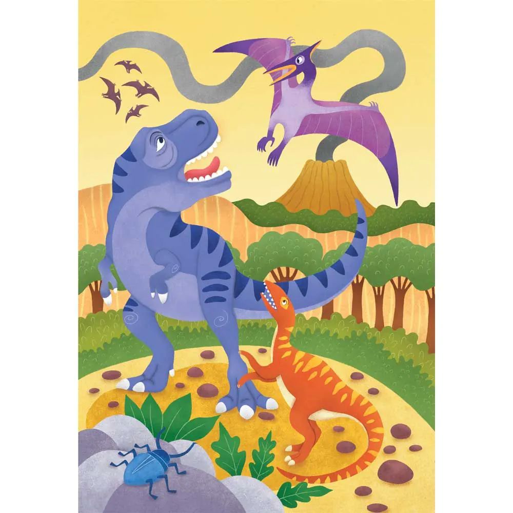 Puzzle 3 x 48 piese Clementoni Dinosaurs 25288 - poza 2