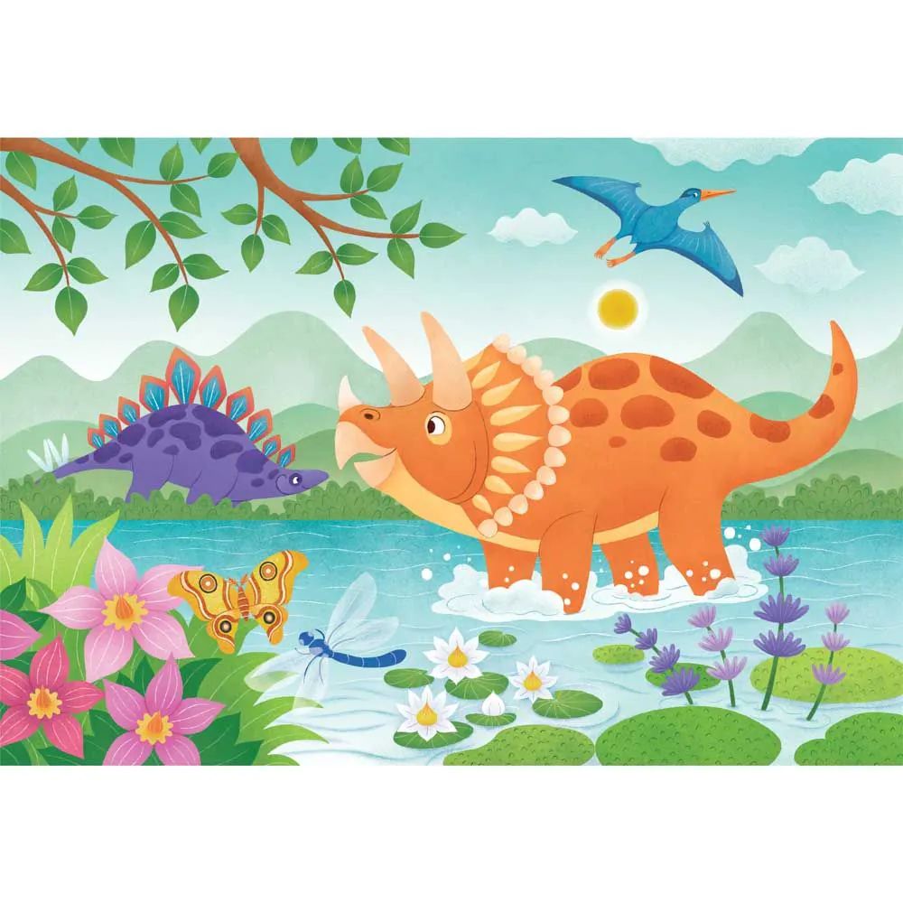 Puzzle 3 x 48 piese Clementoni Dinosaurs 25288 - poza 3
