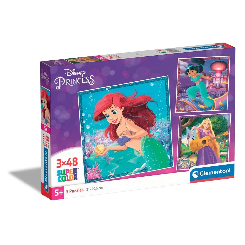 Puzzle 3 x 48 piese Clementoni Disney Princess 25304 - poza 1