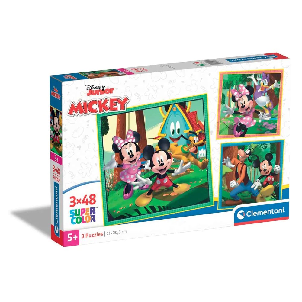 Puzzle 3 x 48 piese Clementoni Mickey and Friends 25298 - poza 1